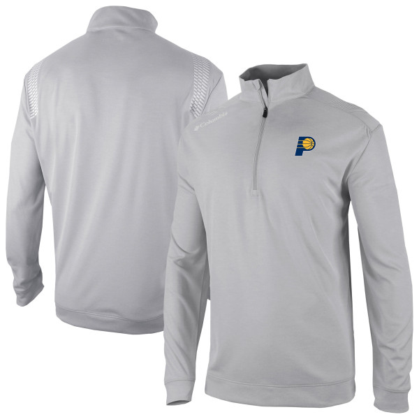 Indiana Pacers Columbia Gray Oakland Downs Omni-Wick Quarter-Zip Top