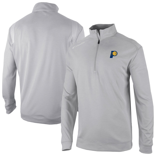 Indiana Pacers Columbia Gray Oakland Downs Omni-Wick Quarter-Zip Top
