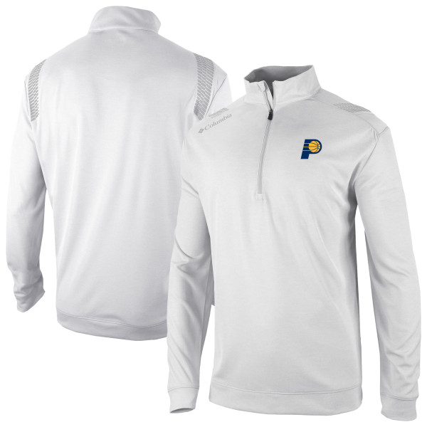 Indiana Pacers Columbia White Oakland Downs Omni-Wick Quarter-Zip Top