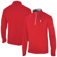 Куртка Philadelphia 76ers Columbia Red Wickham Hills Omni-Wick Quarter-Zip