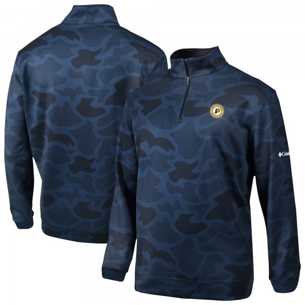 Indiana Pacers Columbia Navy Wickham Hills Omni-Wick Quarter-Zip Jacket