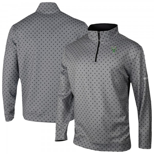 Кофта на короткой молнии Milwaukee Bucks Columbia Wickham Hills Omni-Wick - Gray