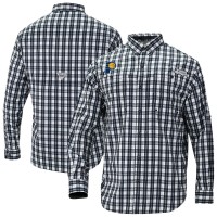 Indiana Pacers Columbia Navy Super Tamiami Omni-Shade Long Sleeve Button-Down Shirt