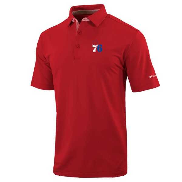 Поло Philadelphia 76ers Columbia Red Omni-Wick Even Lie