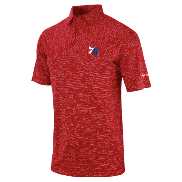 Поло Philadelphia 76ers Columbia Red Omni-Wick Heading Out