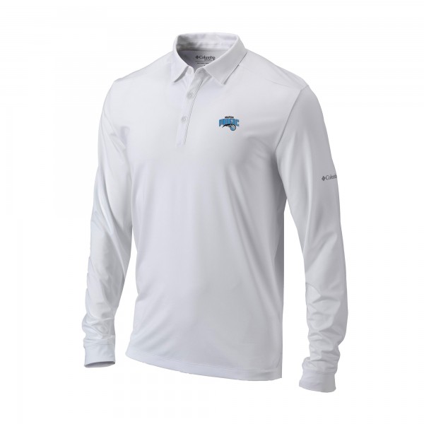Поло Orlando Magic Columbia White Omni-Wick Pin High Long Sleeve
