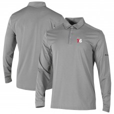 Philadelphia 76ers Columbia Gray Omni-Wick Pin High Long Sleeve Polo