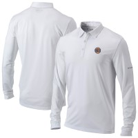 New York Knicks Columbia White Omni-Wick Pin High Long Sleeve Polo