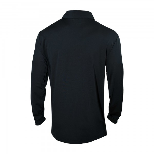 Milwaukee Bucks Columbia Black Omni-Wick Pin High Long Sleeve Polo