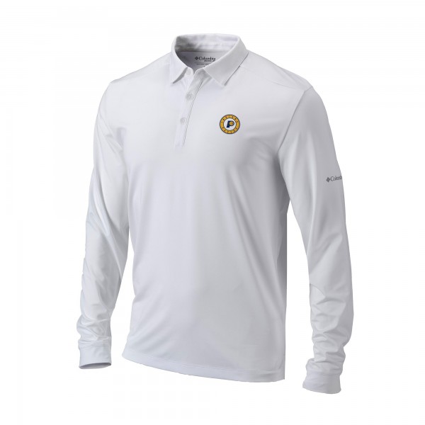 Indiana Pacers Columbia White Omni-Wick Pin High Long Sleeve Polo