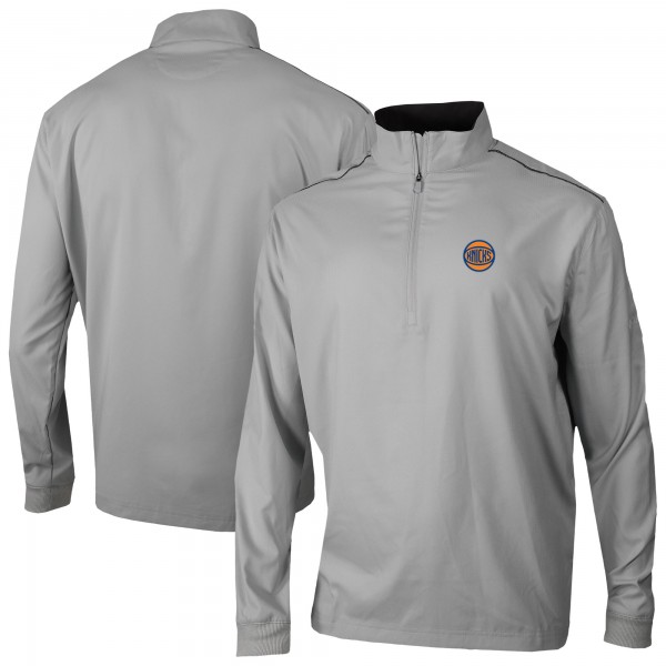 New York Knicks Columbia Gray Omni-Wick Bogeys Paradise Quarter-Zip Top
