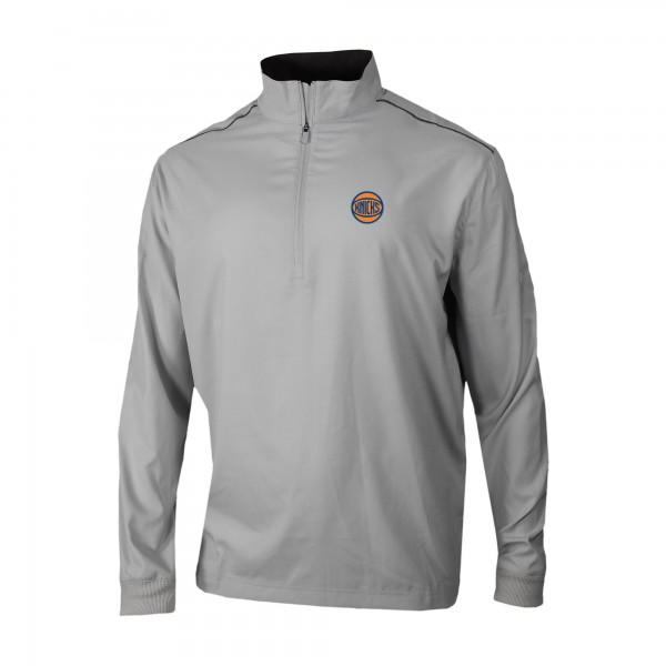 New York Knicks Columbia Gray Omni-Wick Bogeys Paradise Quarter-Zip Top