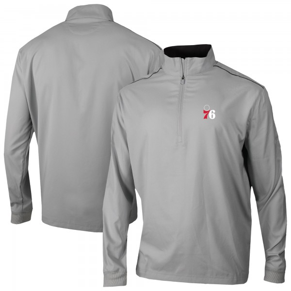 Philadelphia 76ers Columbia Gray Omni-Wick Bogeys Paradise Quarter-Zip Top