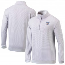 Oklahoma City Thunder Columbia Gray/White Omni-Wick Even Lie Quarter-Zip Top