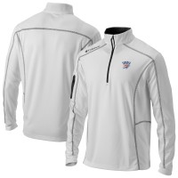 Кофта на короткой молнии Oklahoma City Thunder Columbia White Omni-Wick Shotgun