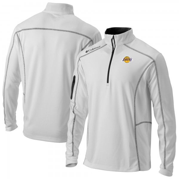 Кофта на короткой молнии Los Angeles Lakers Columbia Omni-Wick Shotgun - White