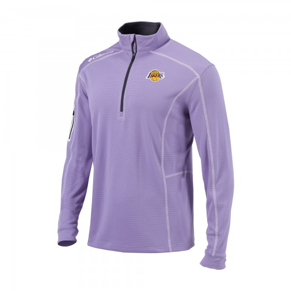 Кофта на короткой молнии Los Angeles Lakers Columbia Omni-Wick Shotgun - Purple