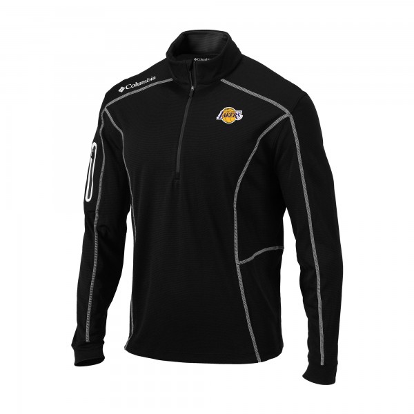 Кофта на короткой молнии Los Angeles Lakers Columbia Omni-Wick Shotgun - Black