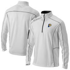 Indiana Pacers Columbia White Omni-Wick Shotgun Quarter-Zip Jacket