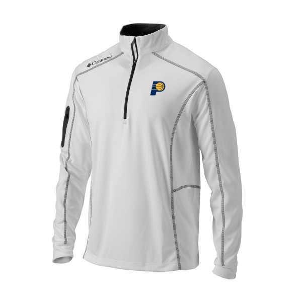 Indiana Pacers Columbia White Omni-Wick Shotgun Quarter-Zip Jacket