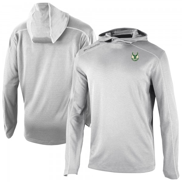 Milwaukee Bucks Columbia Gray Omni-Wick Shotgun Pullover Hoodie