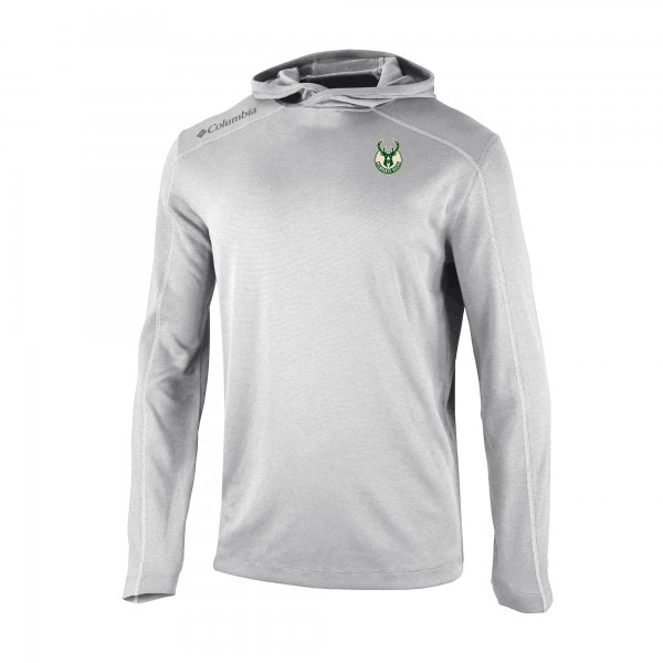Milwaukee Bucks Columbia Gray Omni-Wick Shotgun Pullover Hoodie
