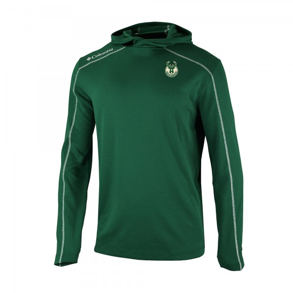 Milwaukee Bucks Columbia Hunter Green Omni-Wick Shotgun Pullover Hoodie