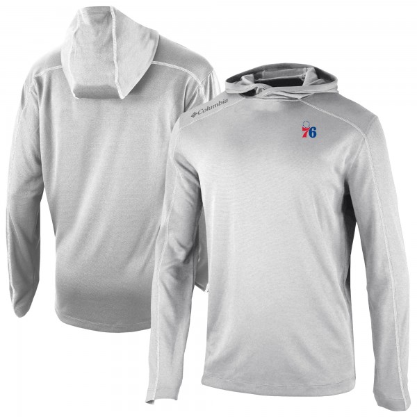 Philadelphia 76ers Columbia Gray Omni-Wick Shotgun Pullover Hoodie