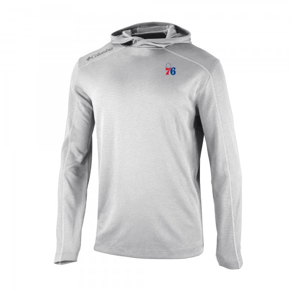 Philadelphia 76ers Columbia Gray Omni-Wick Shotgun Pullover Hoodie