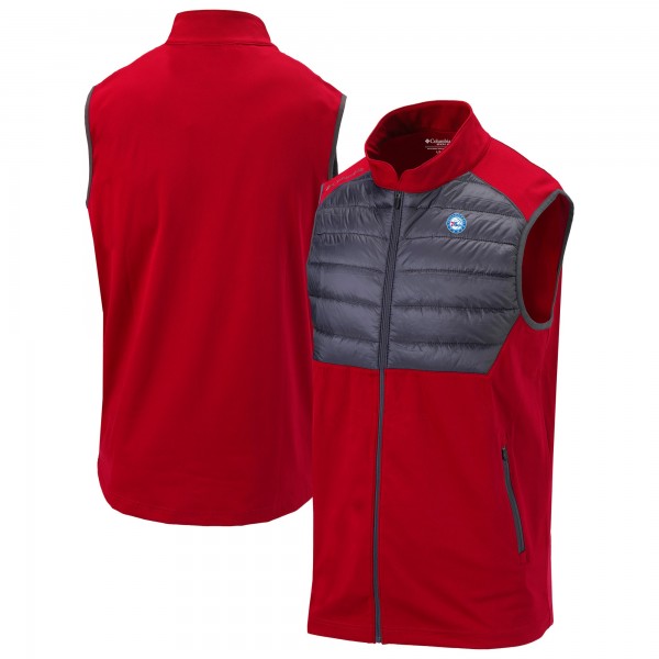 Philadelphia 76ers Columbia Red Omni-Wick In The Element Full-Zip Vest