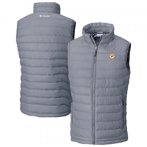 Indiana Pacers Columbia Gray Powder Lite Omni-Heat Reflective Full-Zip Vest