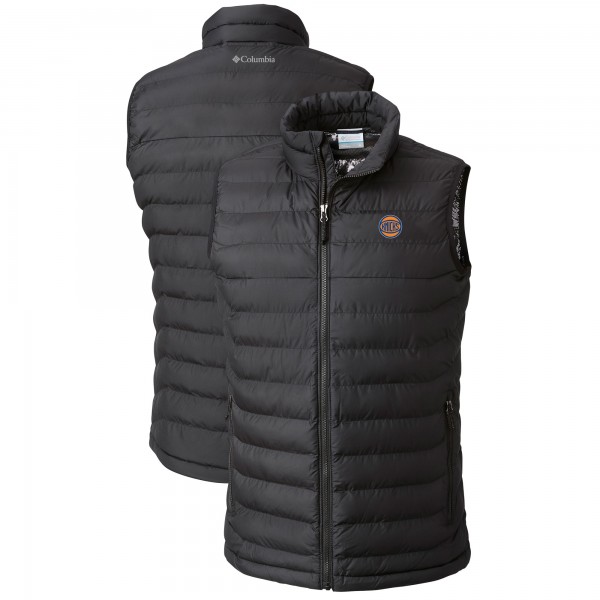 New York Knicks Columbia Black Powder Lite Omni-Heat Reflective Full-Zip Vest
