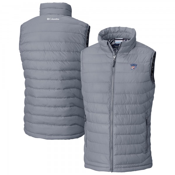 Oklahoma City Thunder Columbia Gray Powder Lite Omni-Heat Reflective Full-Zip Vest