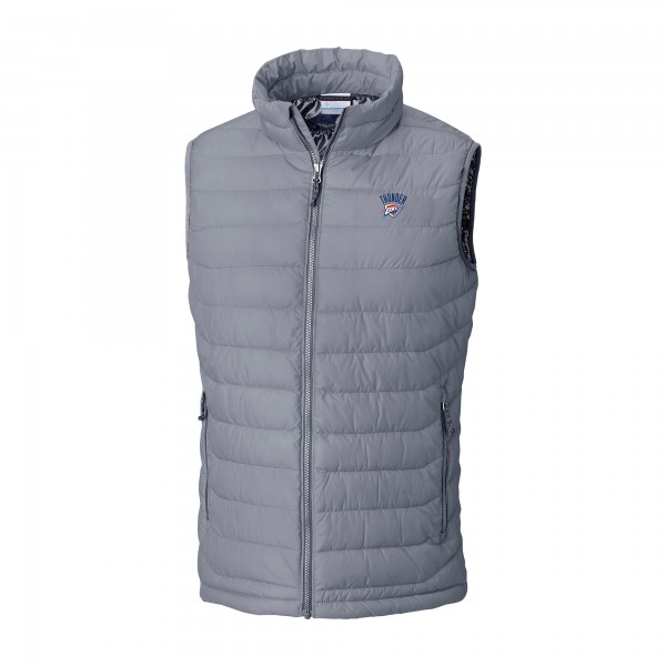 Oklahoma City Thunder Columbia Gray Powder Lite Omni-Heat Reflective Full-Zip Vest