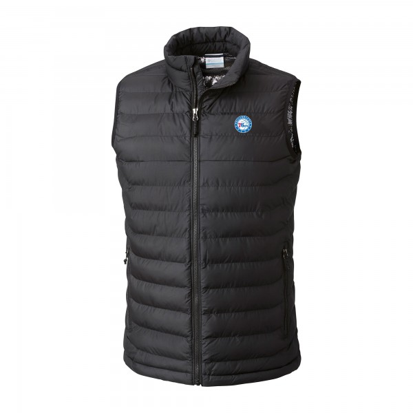 Philadelphia 76ers Columbia Black Powder Lite Omni-Heat Reflective Full-Zip Vest