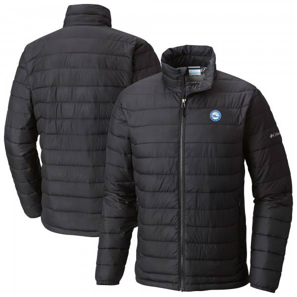 Philadelphia 76ers Columbia Black Powder Lite Omni-Heat Reflective Full-Zip Jacket