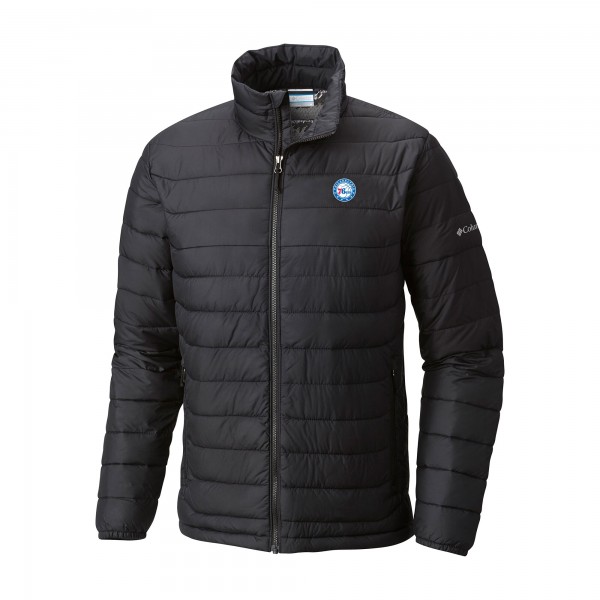 Philadelphia 76ers Columbia Black Powder Lite Omni-Heat Reflective Full-Zip Jacket