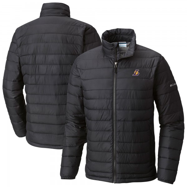 Los Angeles Lakers Columbia Black Powder Lite Omni-Heat Reflective Full-Zip Jacket
