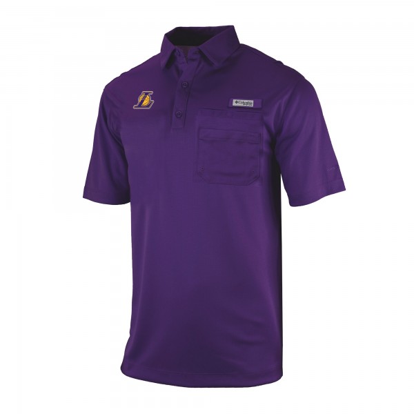 Поло Los Angeles Lakers Columbia Purple Omni-Wick Flycaster Pocket