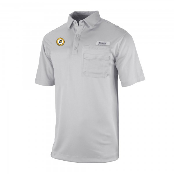 Indiana Pacers Columbia Gray Omni-Wick Flycaster Pocket Polo