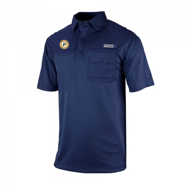 Indiana Pacers Columbia Navy Omni-Wick Flycaster Pocket Polo