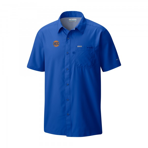 New York Knicks Columbia Blue Slack Tide Camp Button-Up Shirt