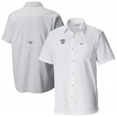 Рубашка с коротким рукавом Oklahoma City Thunder Columbia White Slack Tide Camp