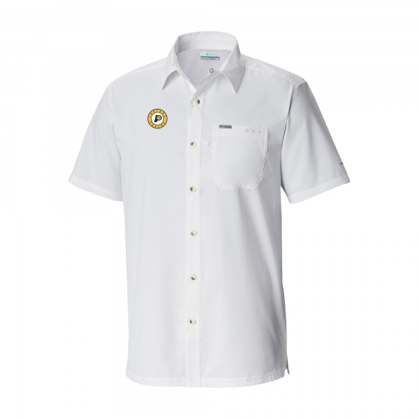 Indiana Pacers Columbia White Slack Tide Camp Button-Up Shirt