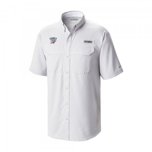 Рубашка с коротким рукавом Oklahoma City Thunder Columbia White Omni-Wick Low Drag Offshore