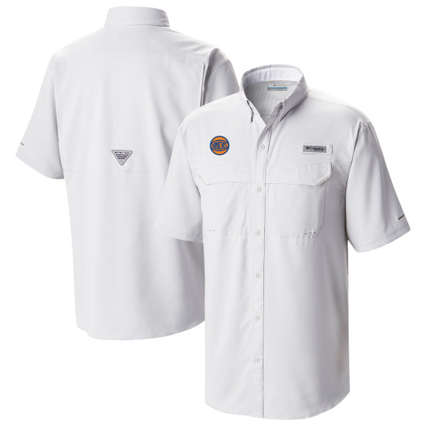 New York Knicks Columbia White Omni-Wick Low Drag Offshore Button-Up Shirt