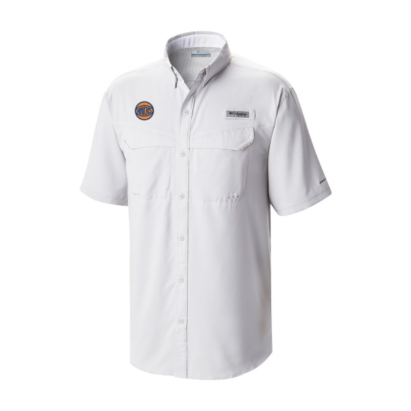 New York Knicks Columbia White Omni-Wick Low Drag Offshore Button-Up Shirt