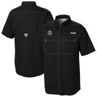 New York Knicks Columbia Black Omni-Wick Low Drag Offshore Button-Up Shirt