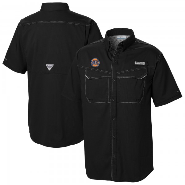 New York Knicks Columbia Black Omni-Wick Low Drag Offshore Button-Up Shirt