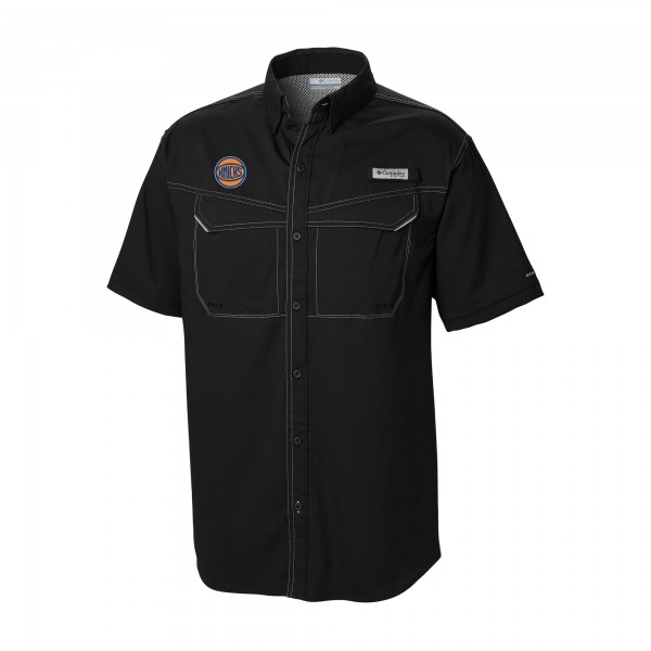 New York Knicks Columbia Black Omni-Wick Low Drag Offshore Button-Up Shirt